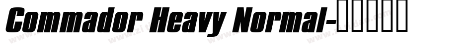 Commador Heavy Normal字体转换